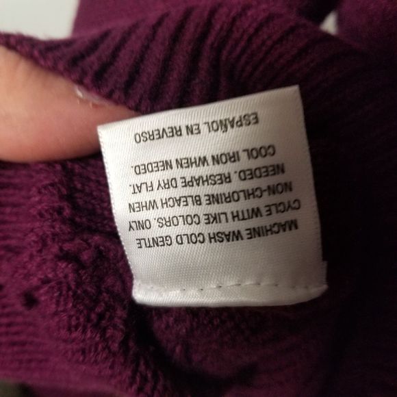 Charter Club Sweater Purple Knit Cardigan Tunic medium M cottagecore long Sleeve - Picture 4 of 10